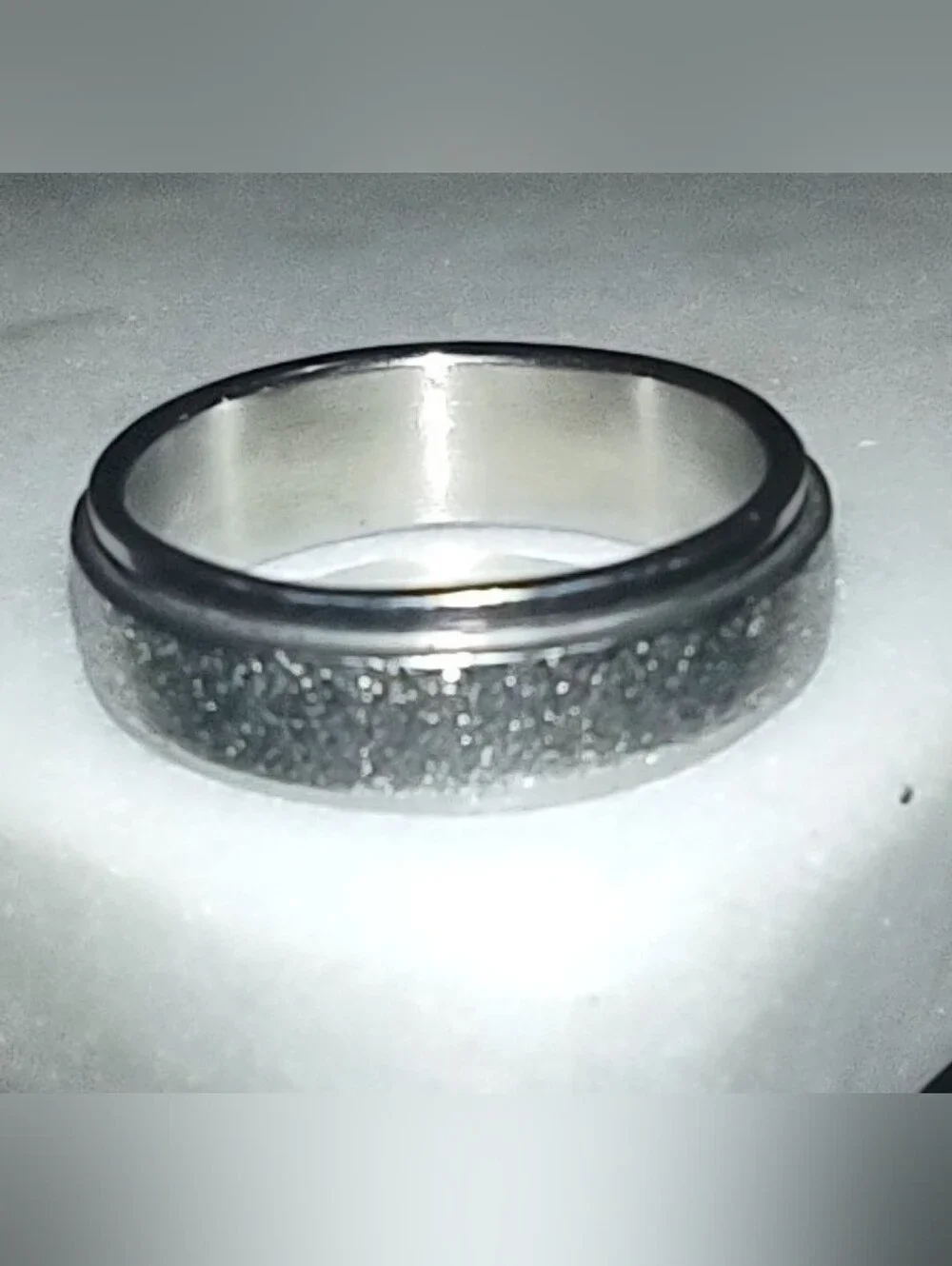 Stainless Steel Fidget Spinner Rings- 4pc bundle- Size 7
